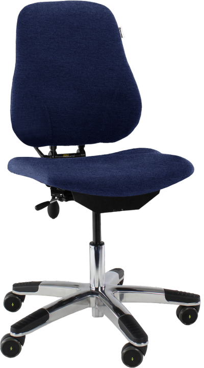 5000 Enforced ESD Chair with Fixed Seat Angle Lumbar Support XL Blue Dralon D89 ESD