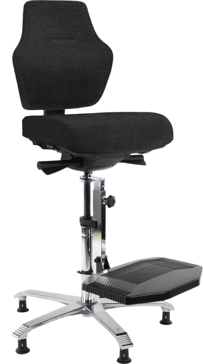 Score At Work ESD 08 Flowmatic Chair with High Backrest Lumbar Support Anthracite Dralon D07 ESD