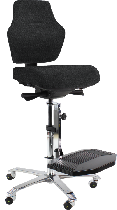 Score At Work ESD 08 Flowmatic Chair with High Backrest Lumbar Support Soft Castors Brake Loaded ESD Anthracite Dralon D07 ESD