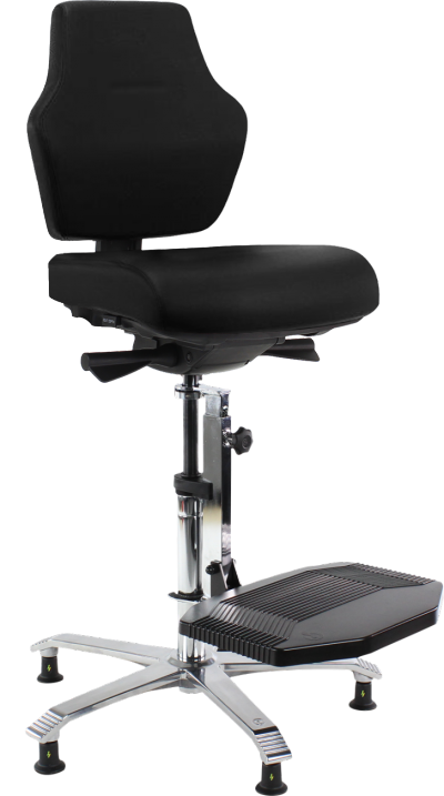 Score At Work ESD 08 Flowmatic Chair Wide Seat Black Leather K07 ESD