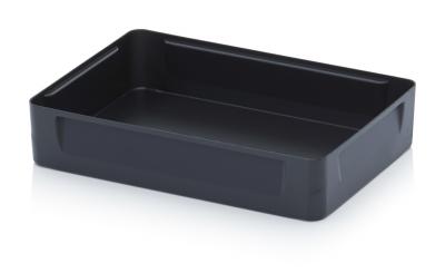 Antistatic ESD Insertable bins for Euro container - 40 x 30 cm 26,6 x 18,4 x 5 (L x W x H) - 666 ESD EK 2/50 43