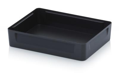 Antistatic ESD Insertable bins for Euro container - 60 x 40 cm 28,2 x 18,3 x 5 cm (L x W x H) - 666 ESD EK 4/50