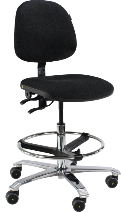 Ergo 2301 ESD Standard Chair with Adjustable Seat Angle Anthracite Dralon D07 ESD